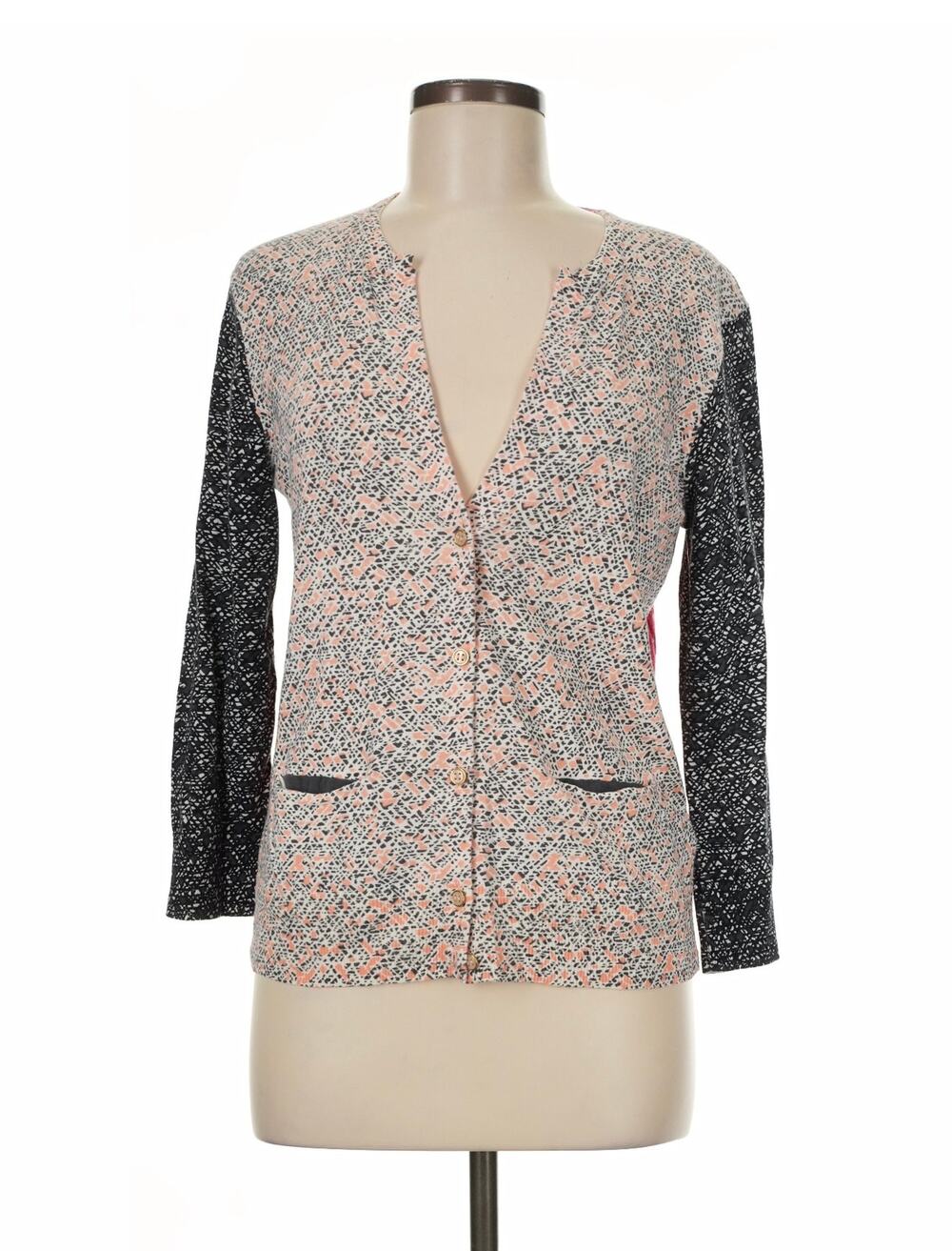 Marc by Marc Jacobs Punch Pink Multi Punch Pink Cotton Cardigan Sz. M
